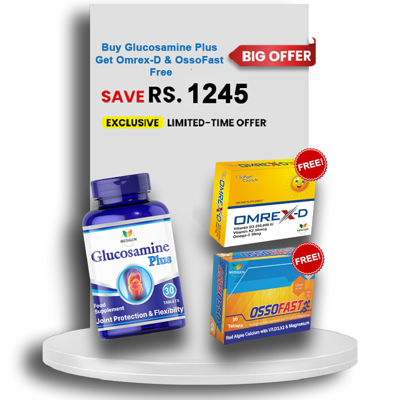 Buy Glucosamine Plus Get Ossofast & Omrex D Free